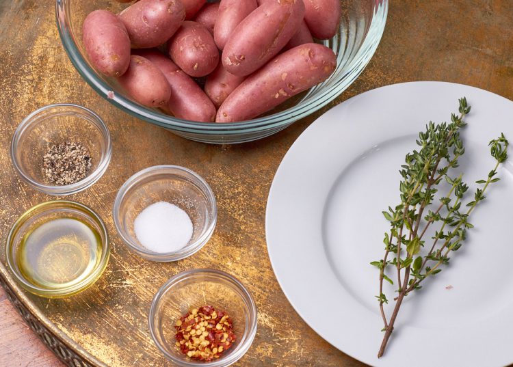 Ingredienten aardappels uit de oven de kookjuf